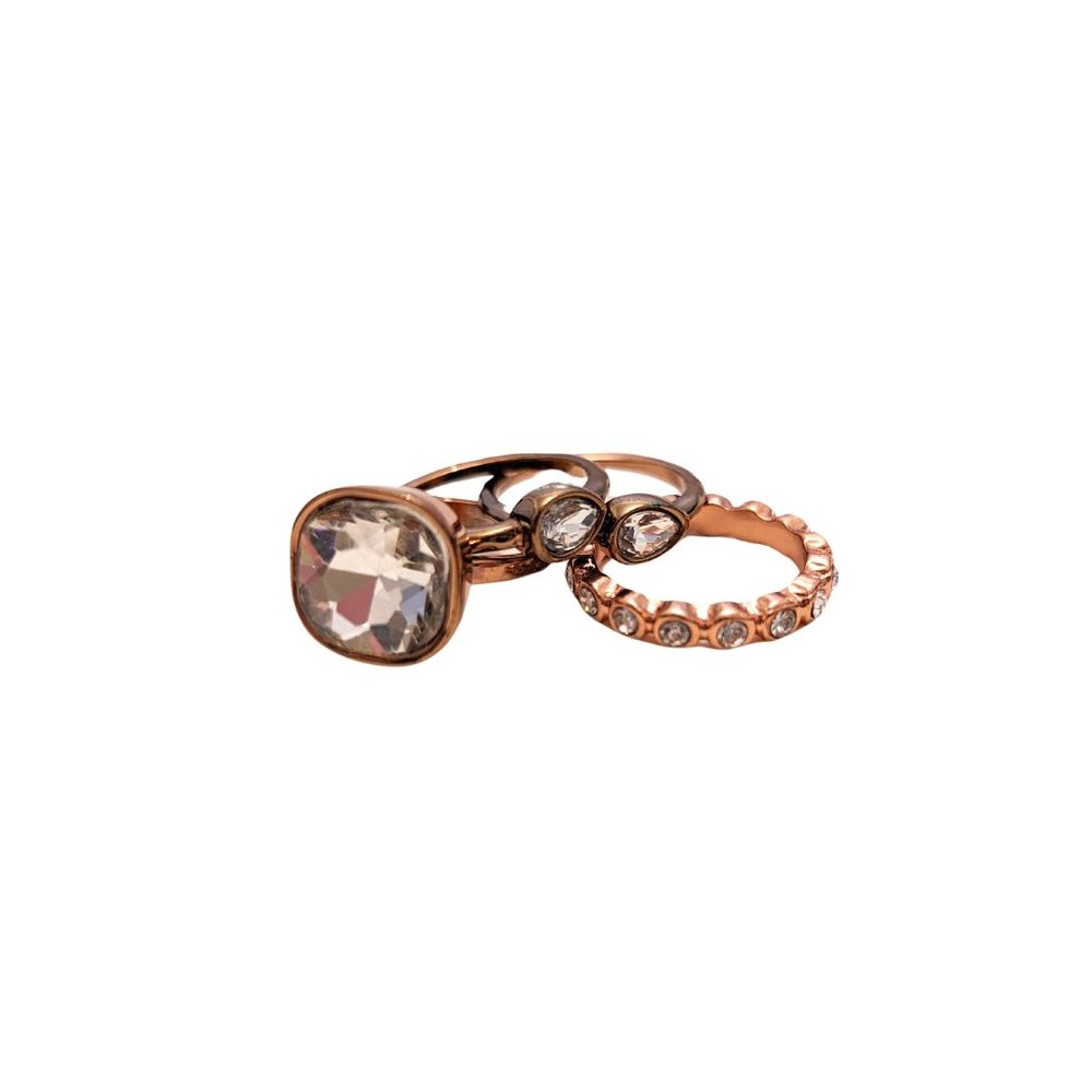 Premier Designs | SIENNA | Set of 4 Stackable Rings in Rose Gold
